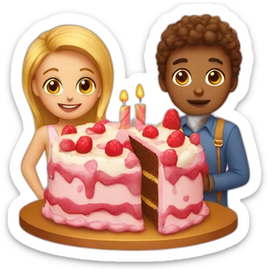 Tots and cake sticker