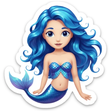 Iridescent mermaid sticker