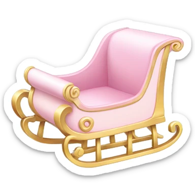 light pink sleigh sticker