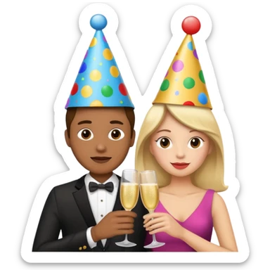 a couple dancing in party















 sticker