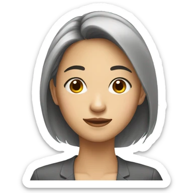 young asian woman office worker sticker