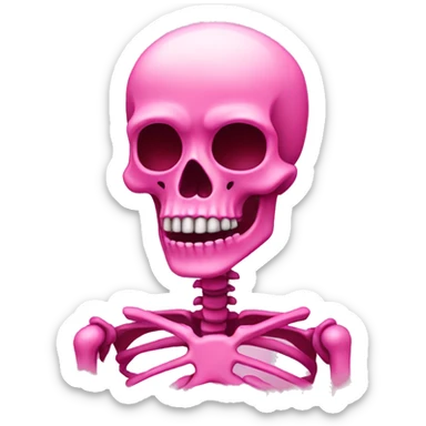 pink skeleton  sticker