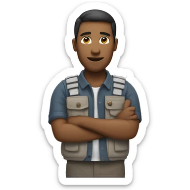 Un homme avec les mains dans ses poches sticker