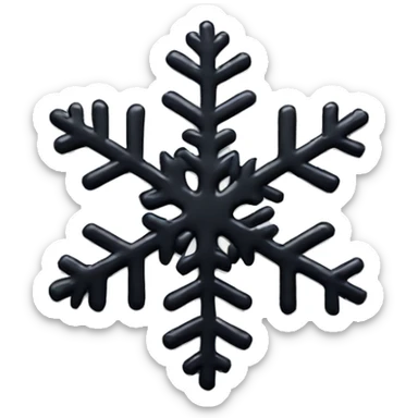 black snowflake sticker