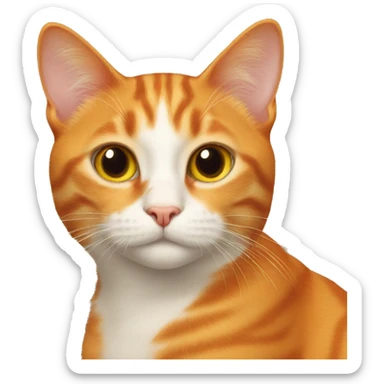 orange cat  sticker