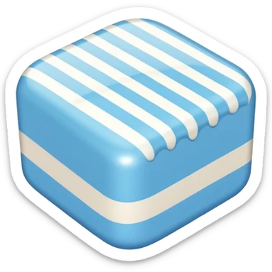 skyblue and white candy sticker