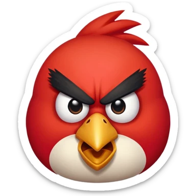 angry bird less realistic sticker