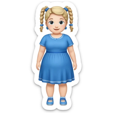 chubby girl, full body sticker