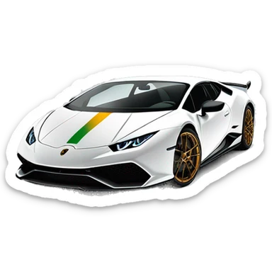 Lamborghini Huracan Performante in matt Perlmutt weiß  sticker