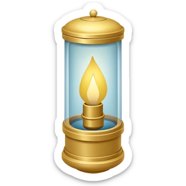 Lanterna flutuante pequena, de papel translúcido, formato retangular/cilíndrico alongado, aberta em cima e embaixo, com luz dourada suave interna, sem alça, sem metal, sem decoração. sticker