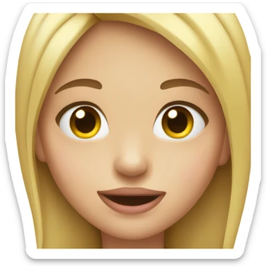 Girl with a tongue piercing sticker