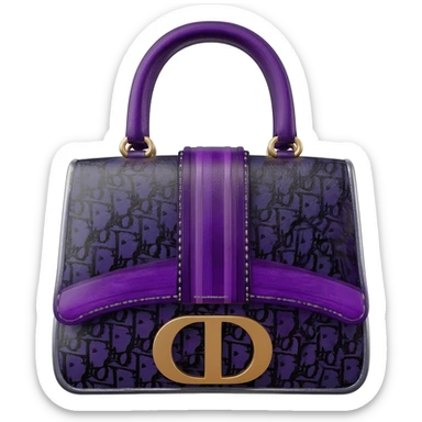 dior bag, in a whimigoth colorscheme and style, 3d rendering, extreme detail, 16k hd, 600 dpi, must not be blurry. sticker