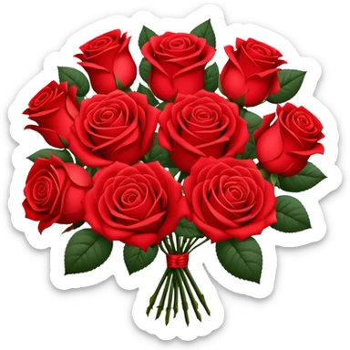 Bouquet of roses with Dior patterned paper sticker