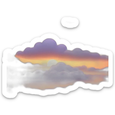 Cloudy sunset sticker