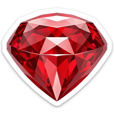 Diamond in red color sticker