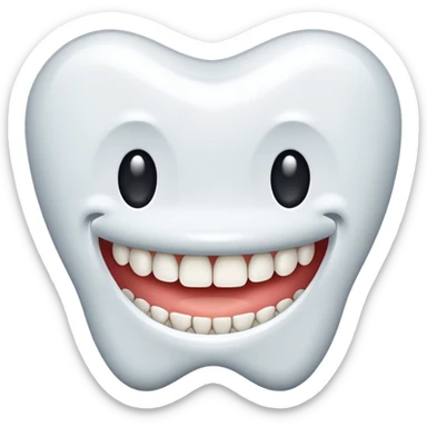 teeth without smile sticker