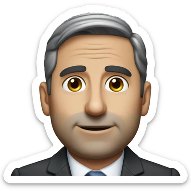 Steve Carell wearing suit sticker