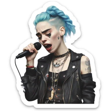 Grimes singing  sticker