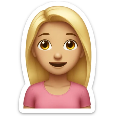 A girl blushing and crying with love sticker