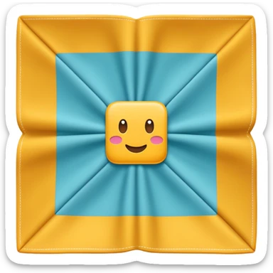 square flapped patterned napkin sticker