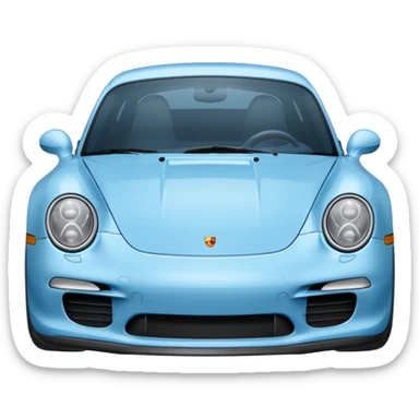 Babyblue porsche sticker