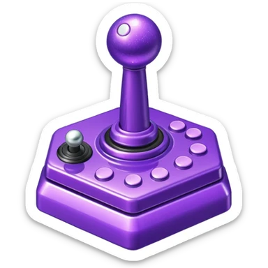 glitter purple and joystick sticker