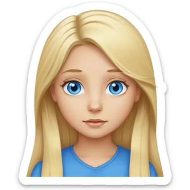 Long hair blonde girl sticker