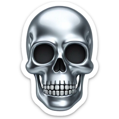 Skeleton made out of chrome sticker