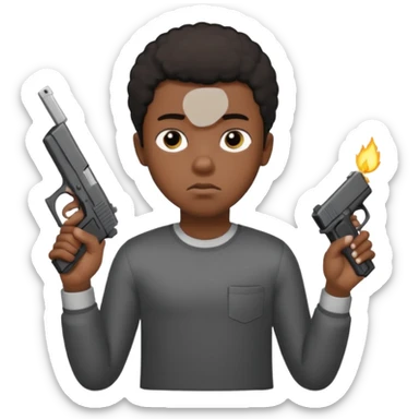 Black boy with Glock  sticker
