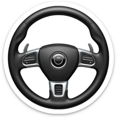Create a emoji of car steering sticker