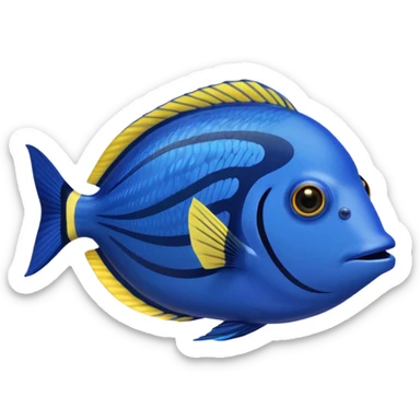 blue tang fish sticker