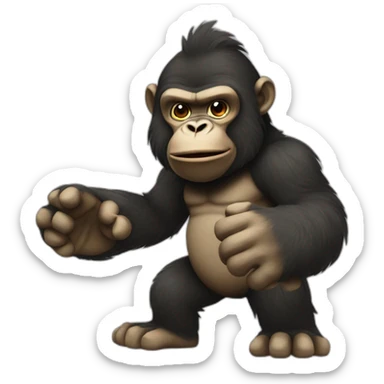Gorila jugando videojuegos  sticker