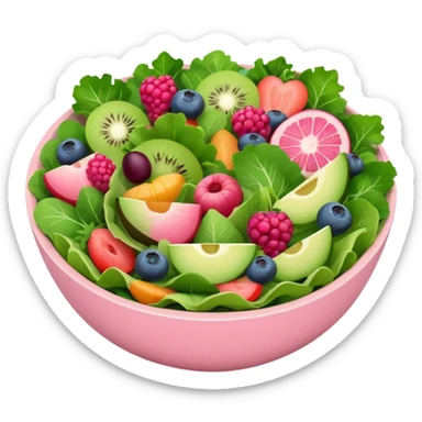Make some healthy food, like a salad, in light pink tones, but you can use other colors (like the correct shades for the salad).
 sticker