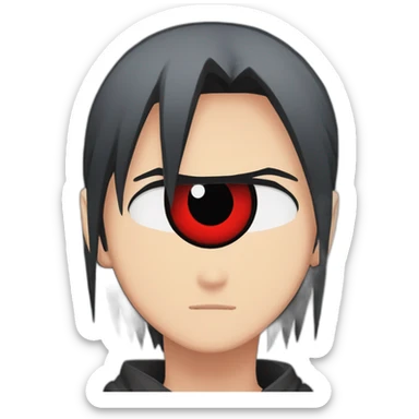 Itachi Uchiha using sharingan sticker
