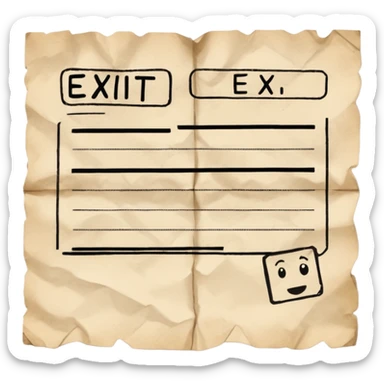 exit ticket sticker