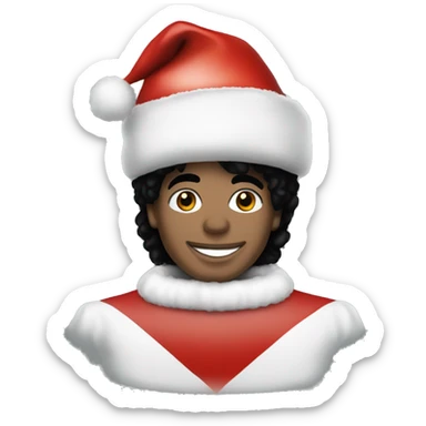 michael jackson with santa hat sticker