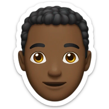 Black try americain bollie with cropped ears sticker