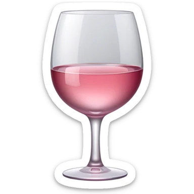 Pink wine glass sticker