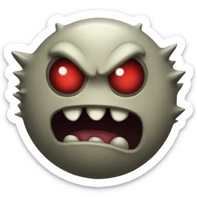 A big monster with red eyes sticker