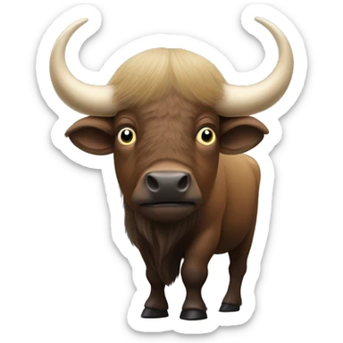 donald tusk on an european bison sticker