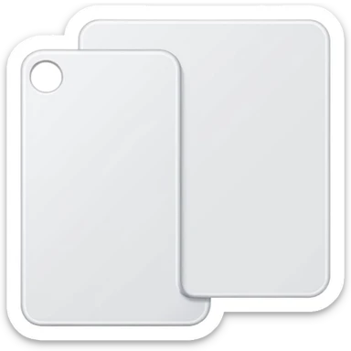 white card flat sticker