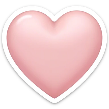 cœur rose pale  sticker