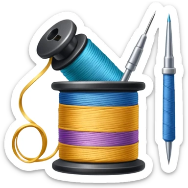 Aguja e hilo sticker