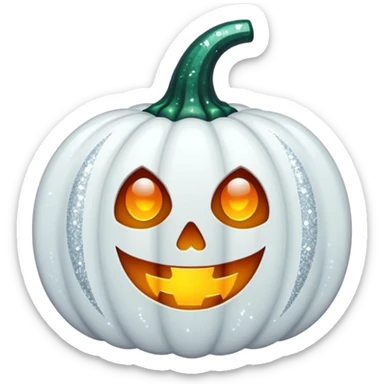 white sparkly halloween object, remove background sticker