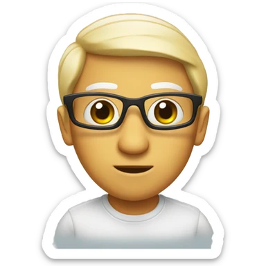 Pescado con lentes  sticker