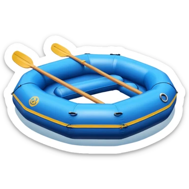 round rafting boat sticker