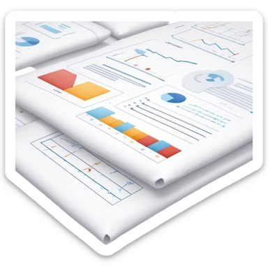 several white sheets with text and diagrams sticker