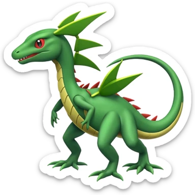 Rayquaza-Sceptile-Grovyle-fusion sticker
