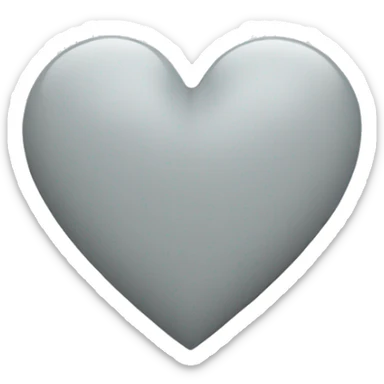 light grey heart  sticker