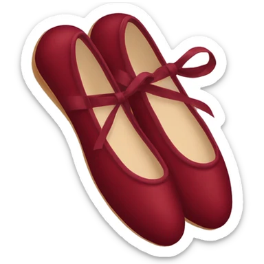 dark red ballerina shoes sticker